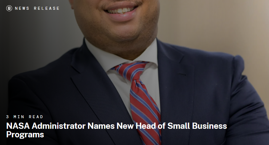NASA Administrator Names New Head of Small Business Programs